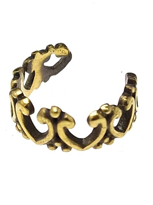 Ear cuff Dread Lock Bead Messing gold Herzen Krone - chic - net.de