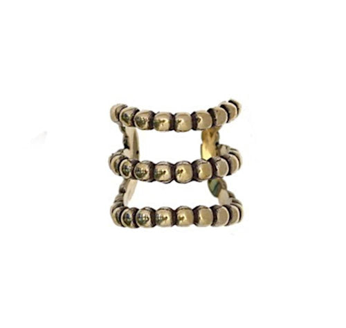 Ear cuff Dread Lock Bead Messing gold Kugeln - chic - net.de