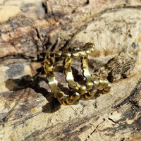 Load image into Gallery viewer, Ear cuff Dread Lock Bead Messing gold Kugeln - chic - net.de
