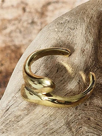 Load image into Gallery viewer, Ear cuff Dread Lock Bead Messing gold schmale Tropfen - chic - net.de

