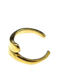 Load image into Gallery viewer, Ear cuff Dread Lock Bead Messing gold schmale Tropfen - chic - net.de
