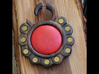 Load image into Gallery viewer, Fake Piercing Edelstahl Holz Koralle Brass Blume - chic - net.de
