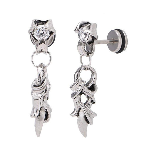 Fake Plug Piercing Edelstahl Zirkonia Stein Spitze Schraubverschluss - chic - net.de