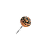 Cargar imagen en el visor de la galería, Gewindelose Piercing Enden 0.45mm Holz Blume 5mm - chic - net.de
