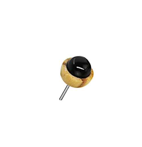 Gewindelose Piercing Enden 0.45mm Holz Stein Halbkugel - chic - net.de