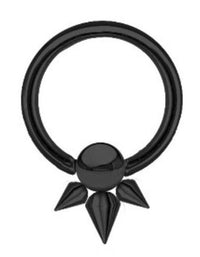 Cargar imagen en el visor de la galería, Gothic - inspirierter PVD - Schwarzer BCR Piercing - Schmuck - chic - net.de
