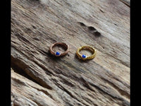 Load image into Gallery viewer, Klapp Segment Ring Piercing gold rotgold Opal Punkte - chic - net.de
