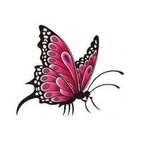 Load image into Gallery viewer, Klebetattoo temporär Schmetterling detailliert schwarz weiß lila pink 1 Bogen - chic - net.de
