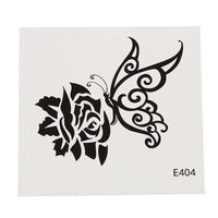 Load image into Gallery viewer, Klebetattoo temporär Tribal schwarz rose Schmetterling verschnörkelt 1 Bogen - chic - net.de
