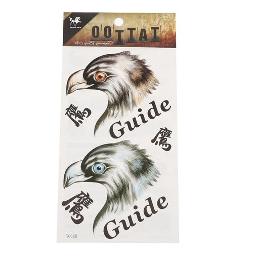 Klebetattoos Tattoo Adler Köpfe Guide asiatische Zeichen 1 Bogen 5 Motive - chic - net.de