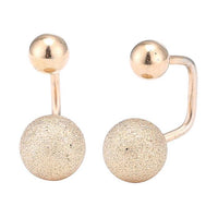 Load image into Gallery viewer, Long Staples Barbell 90 Grad Schraubverschluss zwei Kugeln roségolden glitzer - chic - net.de
