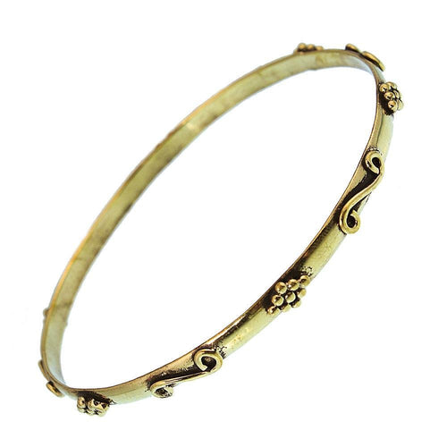 Messing Brass Armreif schmal Raute S - Form oxidiert nickelfrei antik Tribal Schmuck Armreife - chic - net.de