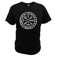 Load image into Gallery viewer, Viking T-Shirt Icelandic Vegvisir Kompass Rune Baumwolle
