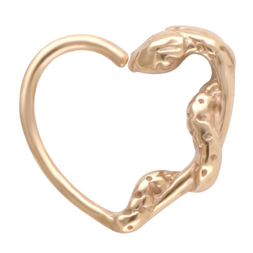 Nasenring Septum Piercing Edelstahl Herz Schlange - chic - net.de