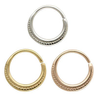Load image into Gallery viewer, Nasenring Septum Piercing Edelstahl Pünktchen Sichel - chic - net.de
