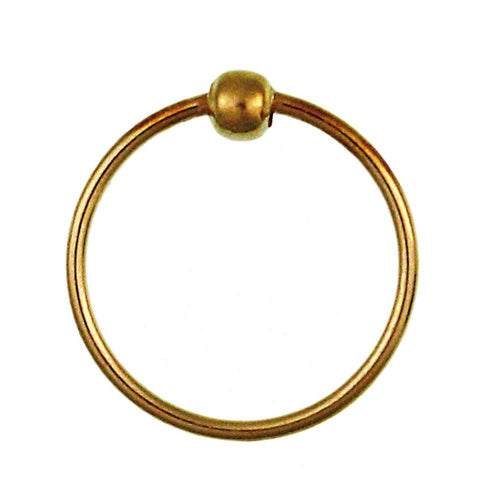 Nostril Piercing Nasenringe Ring Kugel golden 925 Sterlingsilber vergoldet filigran - chic - net.de