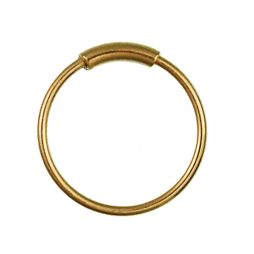Nostril Piercing Nasenringe Ring Rohr gebogen 925 Sterlingsilber vergoldet filigran - chic - net.de