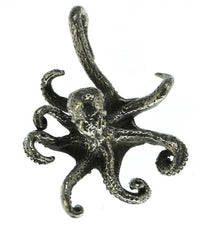 Load image into Gallery viewer, Ohrgewicht 4mm Hook White Brass Oktopus 70mm silbern - chic - net.de
