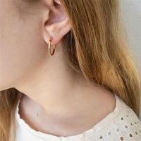 Load image into Gallery viewer, Ohrringe 925 Silber vergoldet 10mm kleine Creolen - chic - net.de
