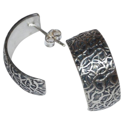 Ohrstecker 925 Sterling Silber Creole oxidiert Dornen - chic - net.de