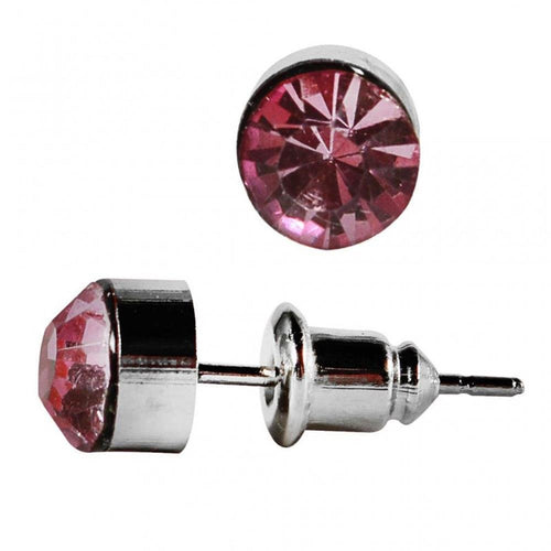 Ohrstecker Glas transparent hellgrün scheinend, 5 mm Ø, facettiert, glitzernd, 925er Sterlingsilber - Stift - chic - net.de