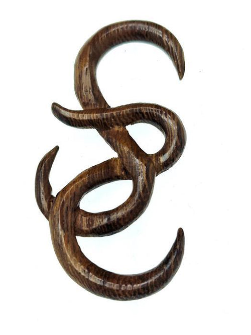 Parasit - Holz Ohr Piercing 4mm Schnörkel Dehnschnecke - chic - net.de