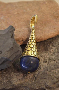 Cargar imagen en el visor de la galería, Piercing 23g Ohrgewicht Brass Expander Lapis Kreise 4mm - chic - net.de
