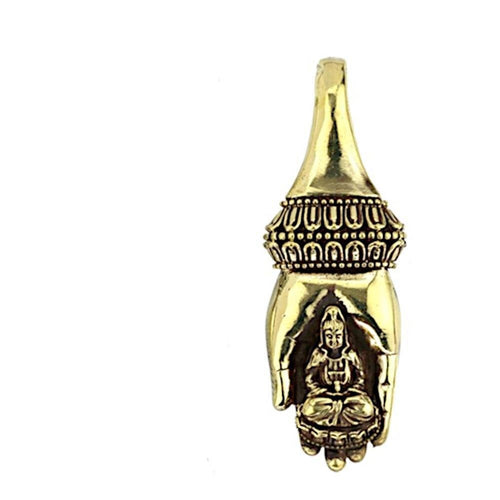 Piercing 36g Ohrgewicht Brass 6mm Buddha Hand - chic - net.de