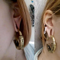 Load image into Gallery viewer, Piercing Ohrgewicht 29g Messing Creolen Hoops 6mm Hook - chic - net.de

