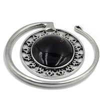 Cargar imagen en el visor de la galería, Piercing Ohrgewicht Brass oval Stein schwarz 4,7mm - chic - net.de
