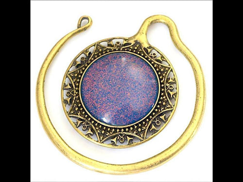 Piercing Ohrgewicht Brass Stern Stein lila 4,7mm Spirale - chic - net.de