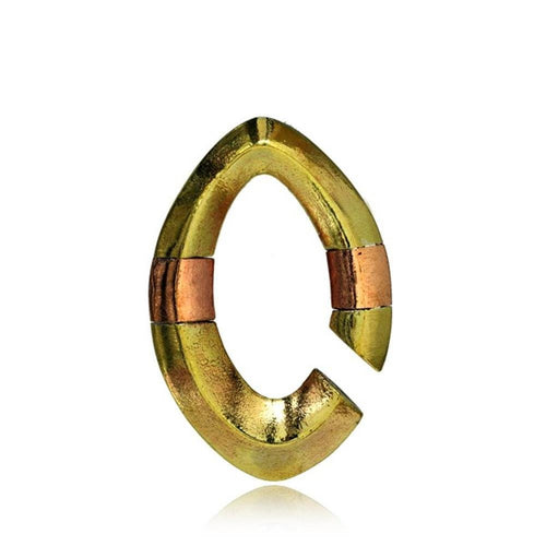 Piercing Ohrgewicht gold rotgold 8mm Kupfer Messing 23,5g 50mm Mandel Creolen - chic - net.de