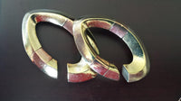 Load image into Gallery viewer, Piercing Ohrgewicht gold rotgold 8mm Kupfer Messing 23,5g 50mm Mandel Creolen - chic - net.de
