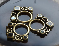 Load image into Gallery viewer, Piercing Ring Brass Kreise Raute Septum Ohrring - chic - net.de
