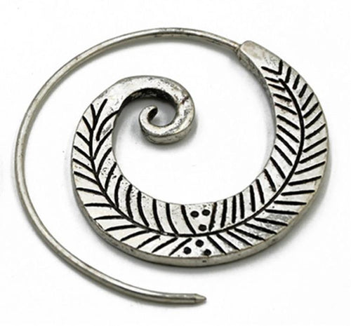 Piercing White Brass Spirale silber 1,43mm Farn Hook - chic - net.de