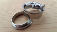 Load image into Gallery viewer, Schraubplug Chirurgenstahl Tunnel Plug Edelstahl silber Rose double flared Blätter
