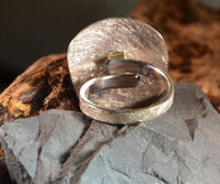 Load image into Gallery viewer, Ring 925 Silber Plektrum gekratzt gebürstet verstellbar - chic - net.de

