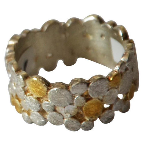Ring vergoldet 925 Sterlingsilber Bandring Kreise - chic - net.de