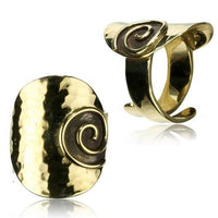 Load image into Gallery viewer, Ringe verstellbar Messing überlappend antik golden breit oder schmal - chic - net.de
