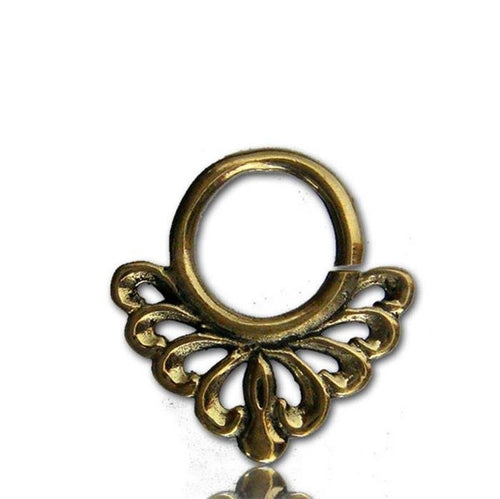 Septum Piercing Nasenringe Wellen kantig 1,6 mm goldfarben nickelfrei antik exotisch Ohrring - chic - net.de