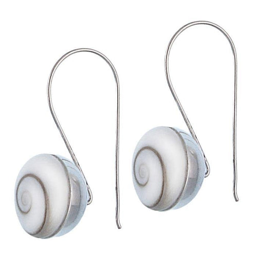 Shivaauge Halbkugel 10 mm Ohrringe rund 925er Sterling Silber Silberohrringe Shiva Auge - chic - net.de
