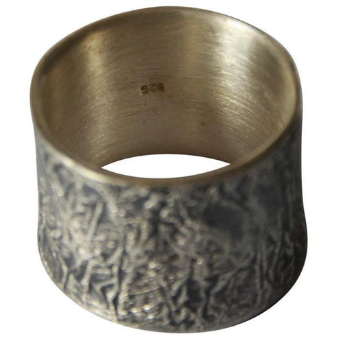 Silberring 925 Sterlingsilber Bandring Falten 15mm - chic - net.de