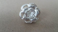 Load image into Gallery viewer, Silberring Blume rau hell oxidiert glänzend Ring 925er Sterling Silber Damen Designer Schmuck - chic - net.de
