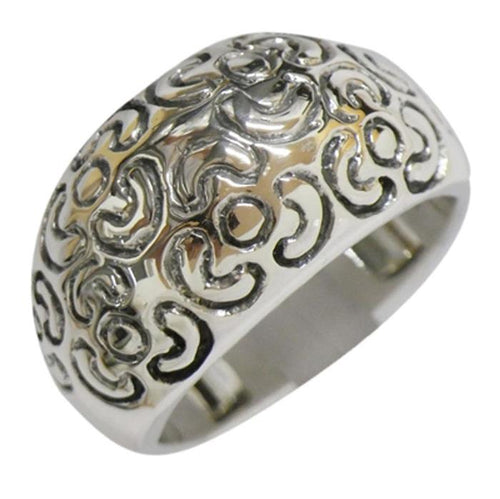 Silberring Hörnchen Kreise Muster Ring 925er Sterling Silber Damen Designer Schmuck - chic - net.de