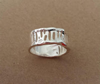 Load image into Gallery viewer, Silberring Löcher oval Ring aus 925er Sterling Silber Silberschmuck Unisex Designer Schmuck Ringe - chic - net.de
