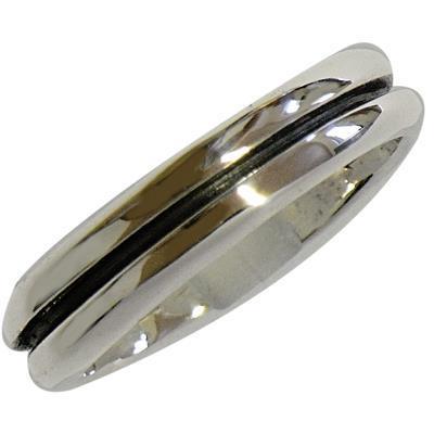 Silberring schwarz oxidiert Streifen abgerundet Ring 925er Sterling Silber Unisex Schmuck - chic - net.de