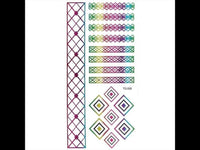 Cargar imagen en el visor de la galería, Tattoo Motivbogen schilldernd bunt temporär Klebetattoos Gitterband Schmuck Tattoos - chic - net.de
