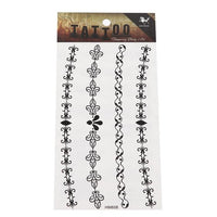 Load image into Gallery viewer, Tattoo schwarz länglich verschiedene Verschnörkelungen Armband Handgelenk temporär Klebetattoos - chic - net.de
