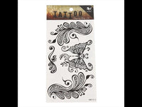 Load image into Gallery viewer, Tattoo schwarz Schmetterling verziert Ornament Tropfenform temporär Klebetattoos - chic - net.de
