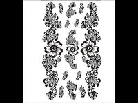 Load image into Gallery viewer, Tattoo schwarz Tribal geschwungen Linien Blume groß klein Finger Handgelenk temporär Klebetattoos - chic - net.de

